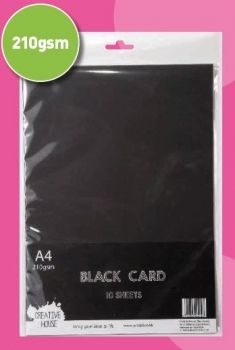 A4 240gsm Foil Card Black Sheets Creative House