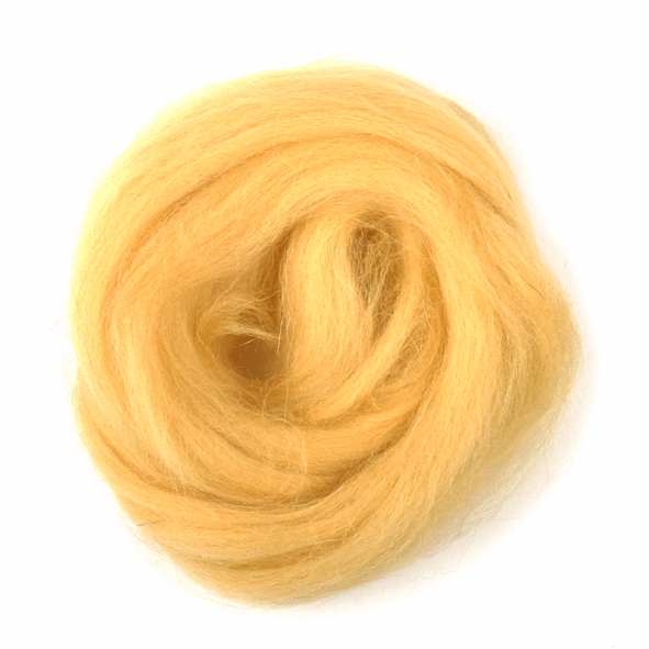 Trimits Natural Wool Roving 10g Yellow