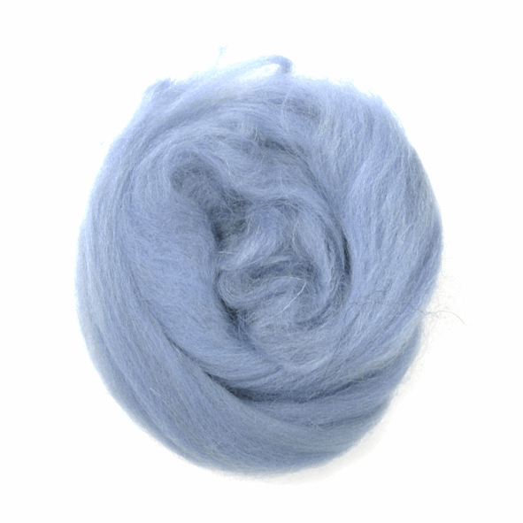 Trimits Natural Wool Roving 10g Light Blue