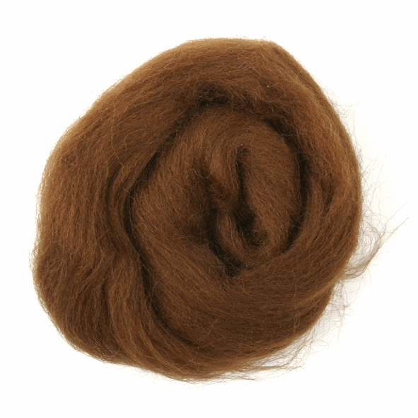Trimits Natural Wool Roving 10g Coffee