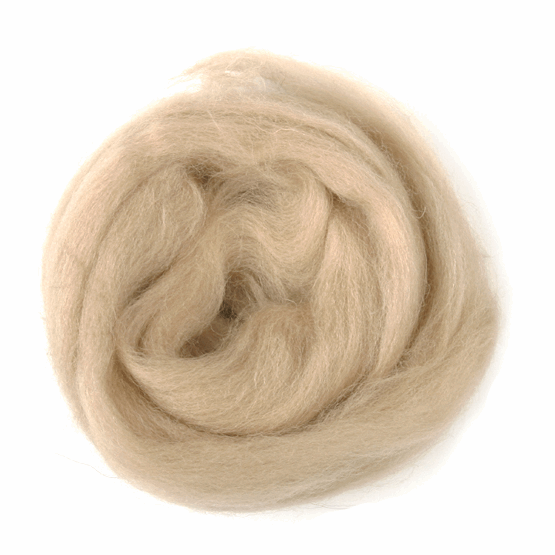 Trimits Natural Wool Roving 10g Cream Beige