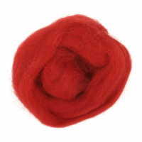 Trimits Natural Wool Roving 10g Dark Red
