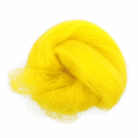 Trimits Felting Natural Wool Roving Bright Yellow 10g