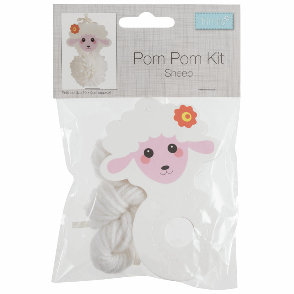 Pom Pom Decoration Kit -  Sheep