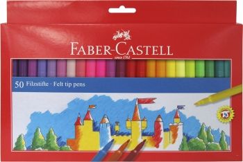 Faber Castell 50 Fibre Tipped Pens