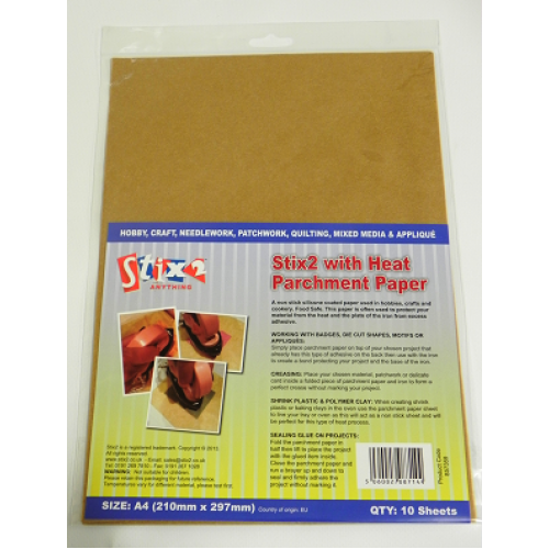 Stix 2 with heat Parchment Paper