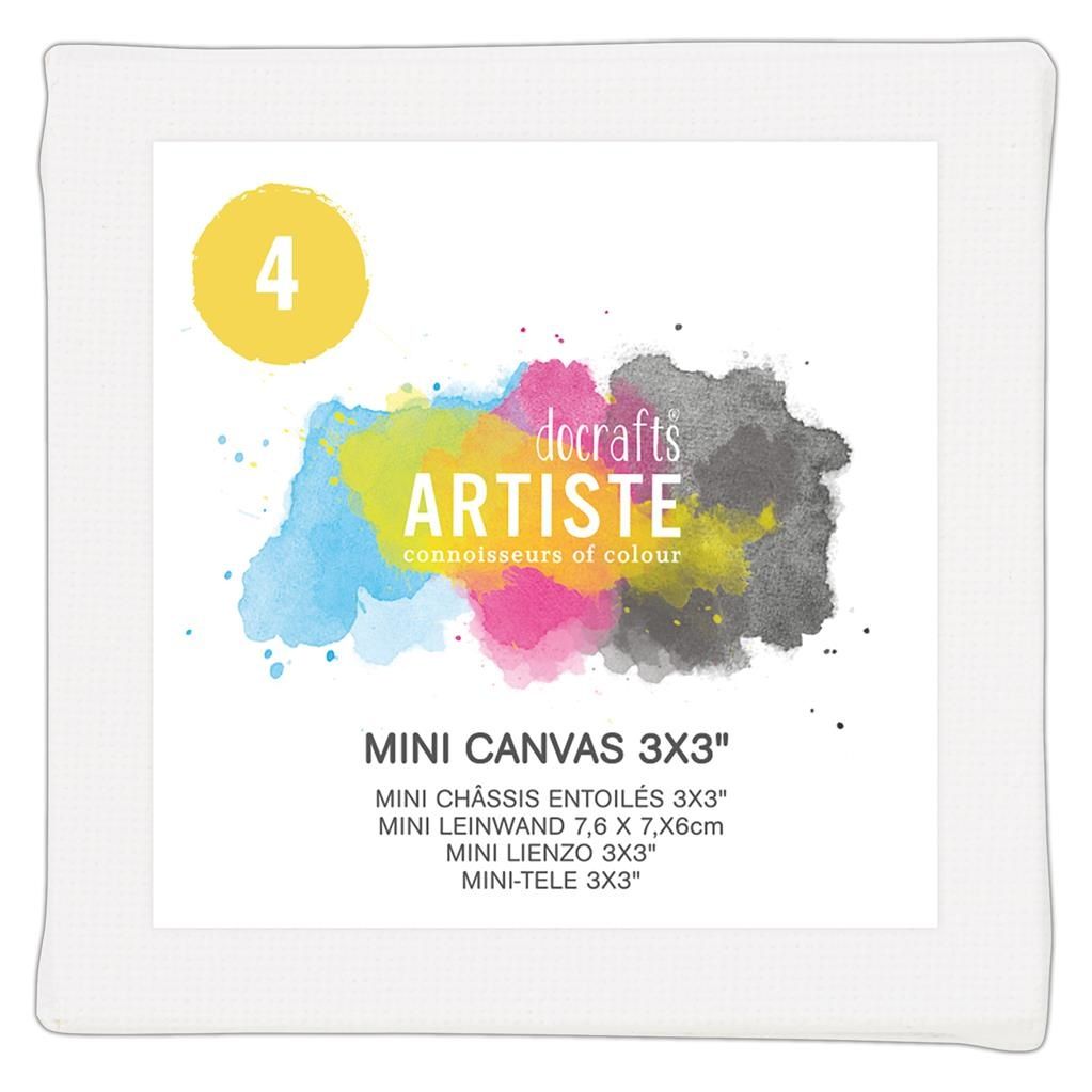 Docrafts Mini Canvas 3x3 Inch (4pk)