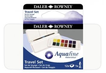 Daler Rowney Aquafine | Travel Set | 12 watercolours