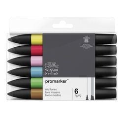 PROMARKER MID TONES BY WINSOR & NEWTON (6 pack)