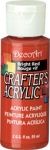 Bright Red - Deco Art 59ml Crafters Acrylic - 