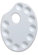 PLASTIC KIDNEY SHAPED PALETTE SMALL 22cm x 16.5cm