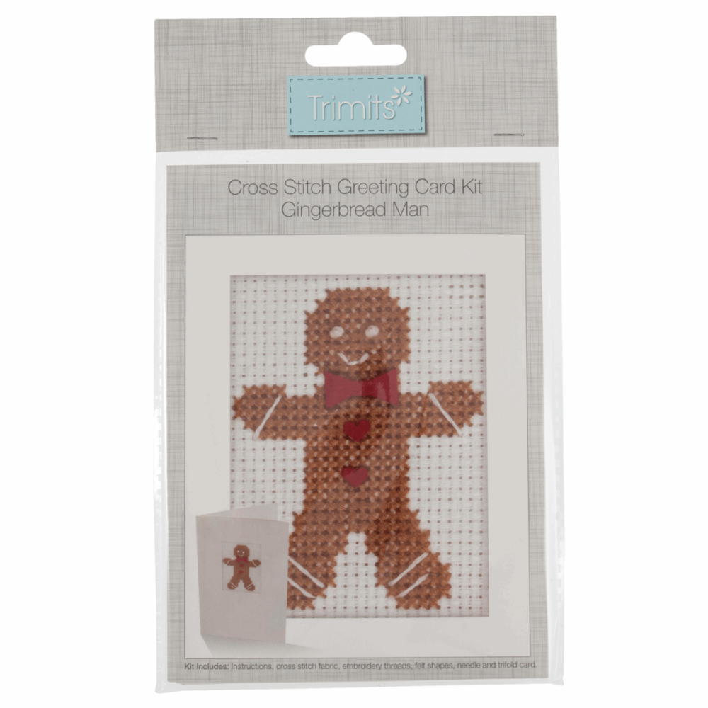 Cross Stitch Kit: Card: Gingerbread Man