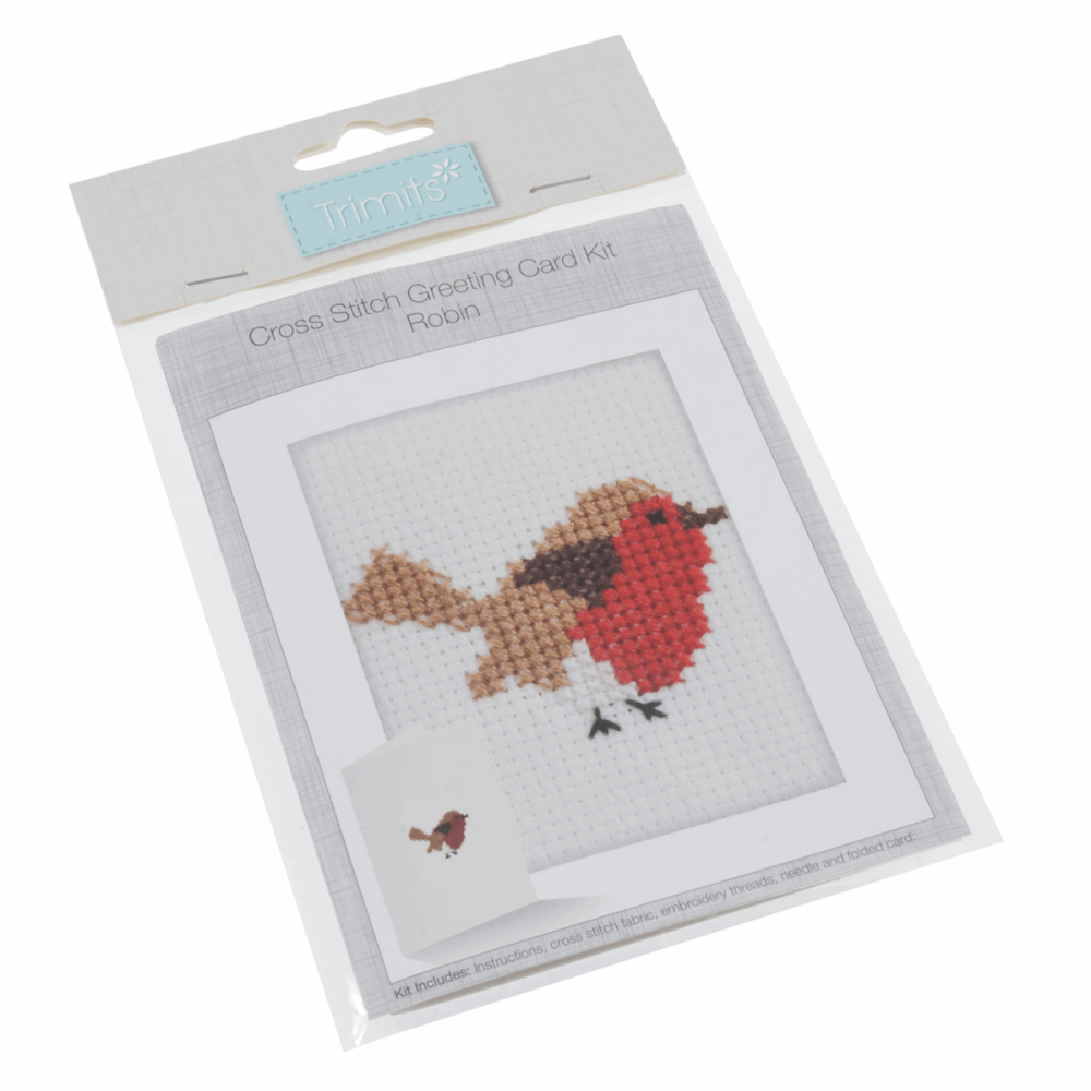 Cross Stitch Kit: Card: Robin