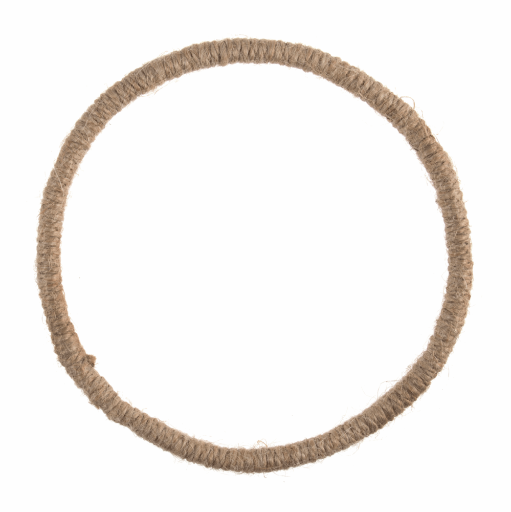 Jute Hoop / Wreath Base: Jute-Wrapped Wire: 14cm/5.5in