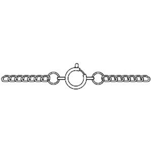 Curb chain necklet - Silver plated (45cm) 