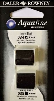 Daler Rowney AQUAFINE H/P BLISTER SET 22 IV BLACK / LAMP BLACK