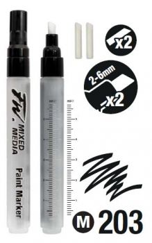 FW MARKER set of 2 by DALER ROWNEY   |   2-6mm CHISEL NIBS