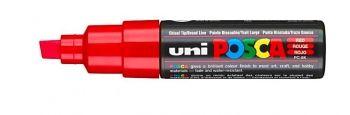 Red POSCA BROAD CHISEL TIP PC-8K ((8.0mm)