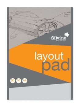 SILVINE LAYOUT PAD A4 50gsm