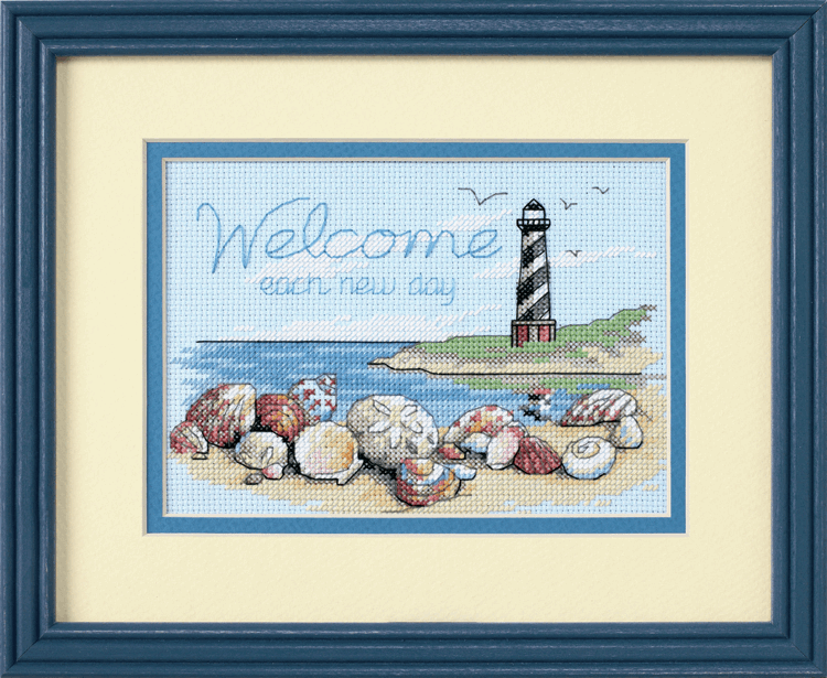 Mini Counted Cross Stitch Kit: Welcome Each New Day