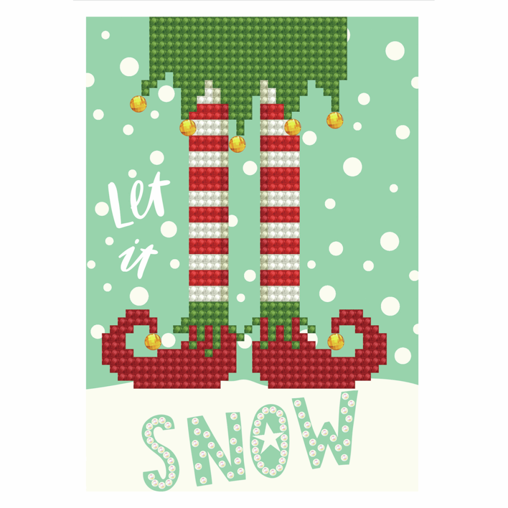 Diamond Painting Kit: Greeting Card Kit: Let it Snow:
