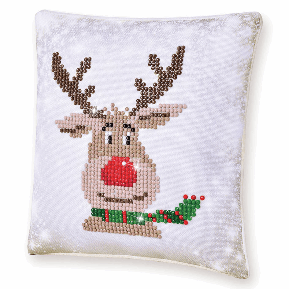 Diamond Painting Kit: Cushion: Christmas Reindeer