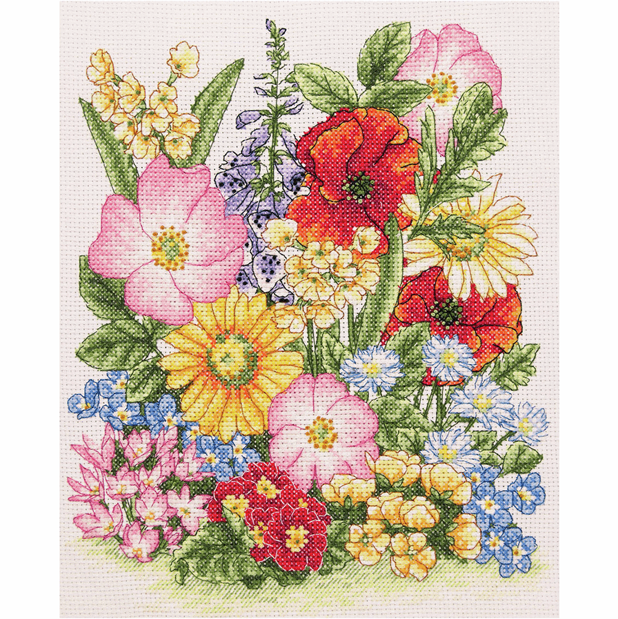 Cross Stitch Kit: Meadow Flowers