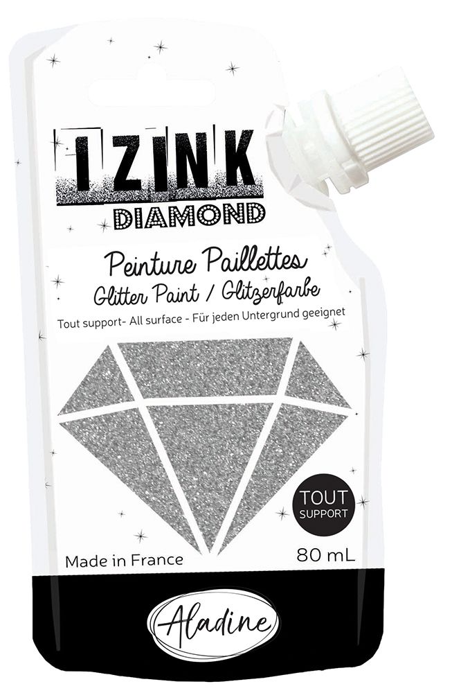Izink Diamond Paint 80ml - Argente (Silver) 