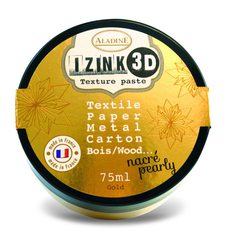 Izink 3D Texture Paste 75ml - Pearly Gold 