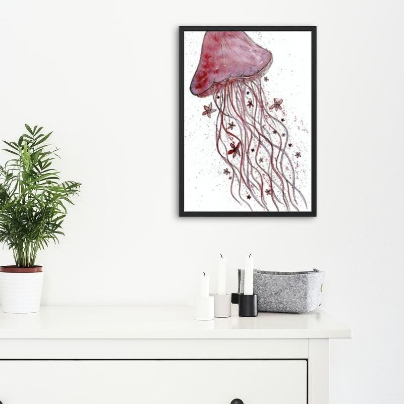 Floral Jelly Fish | A4 Print