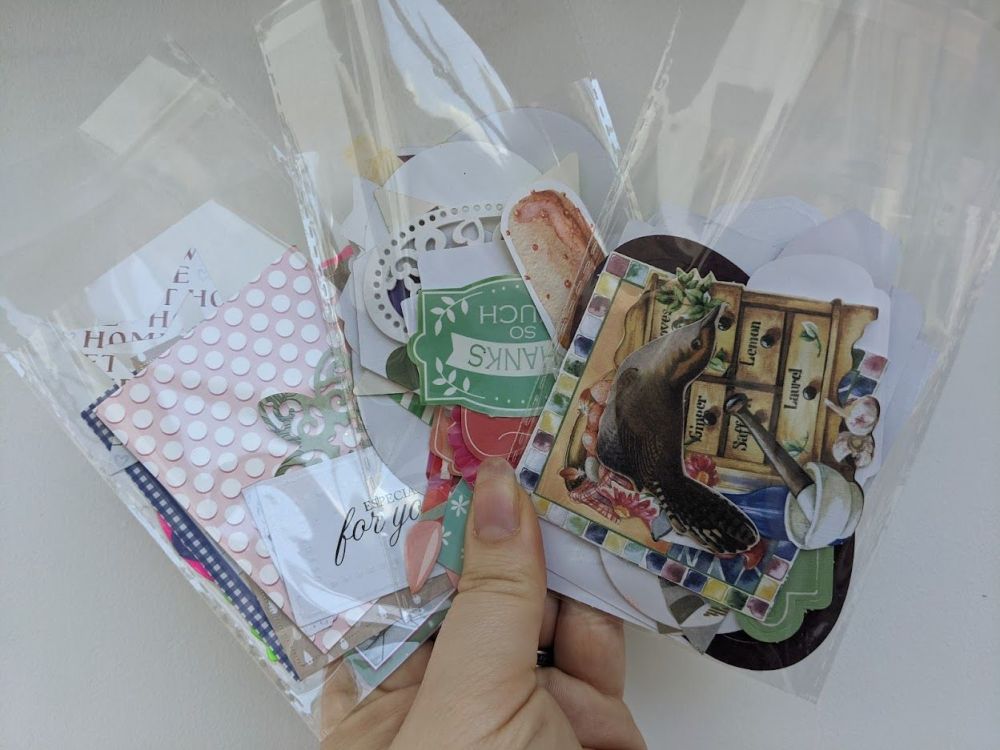 Mixed bag of toppers, die cuts, sentiments and ephemera for card making, scrapbooking, paper crafts and junk journals
