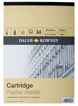 Daler Rowney Cartridge Paper | GUMMED PAD | A5 | 130gsm