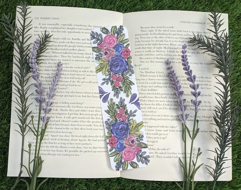 Floral | Matte finish or Laminated | Bookmarks designed by KB 