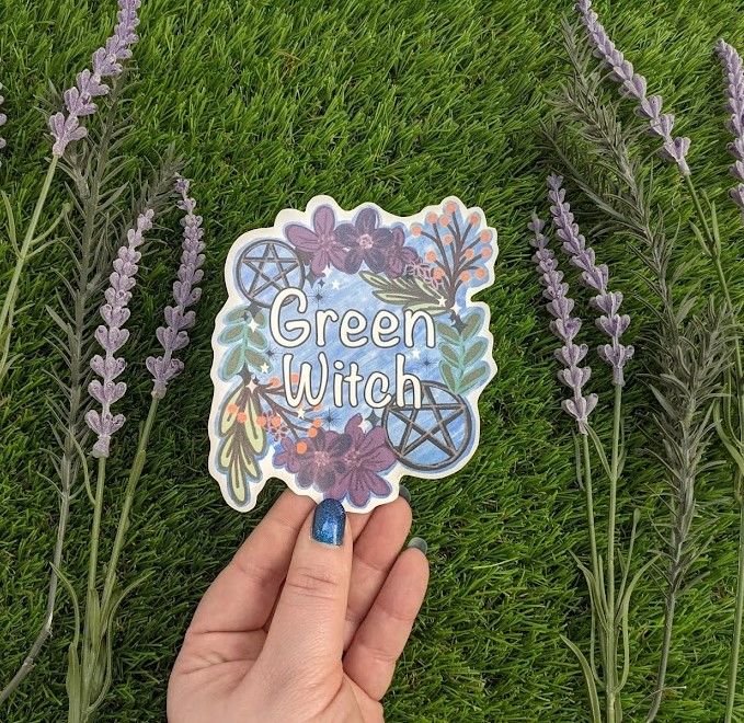 Green Witch Sticker | Single Sticker | Available in Matte, Gloss or Holographic 