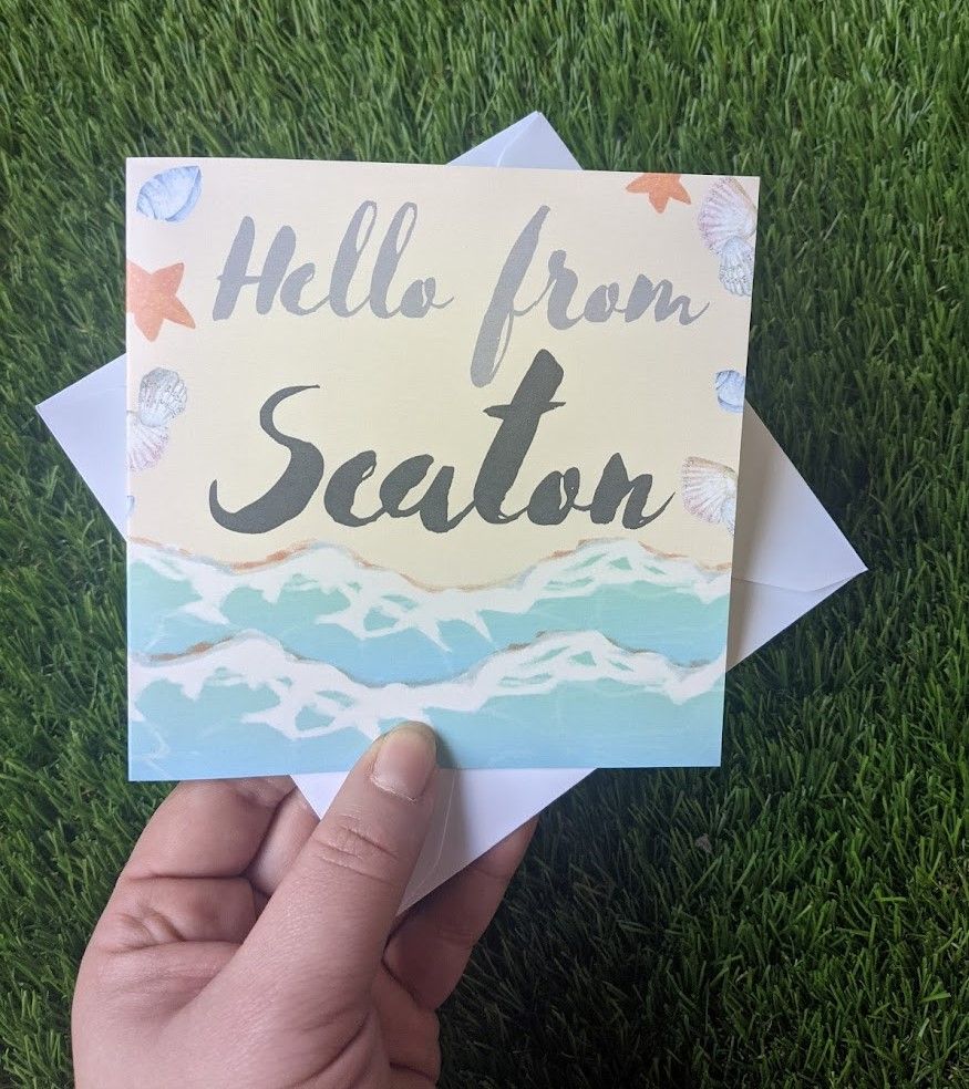 Hello from Seaton | Greetings Card 