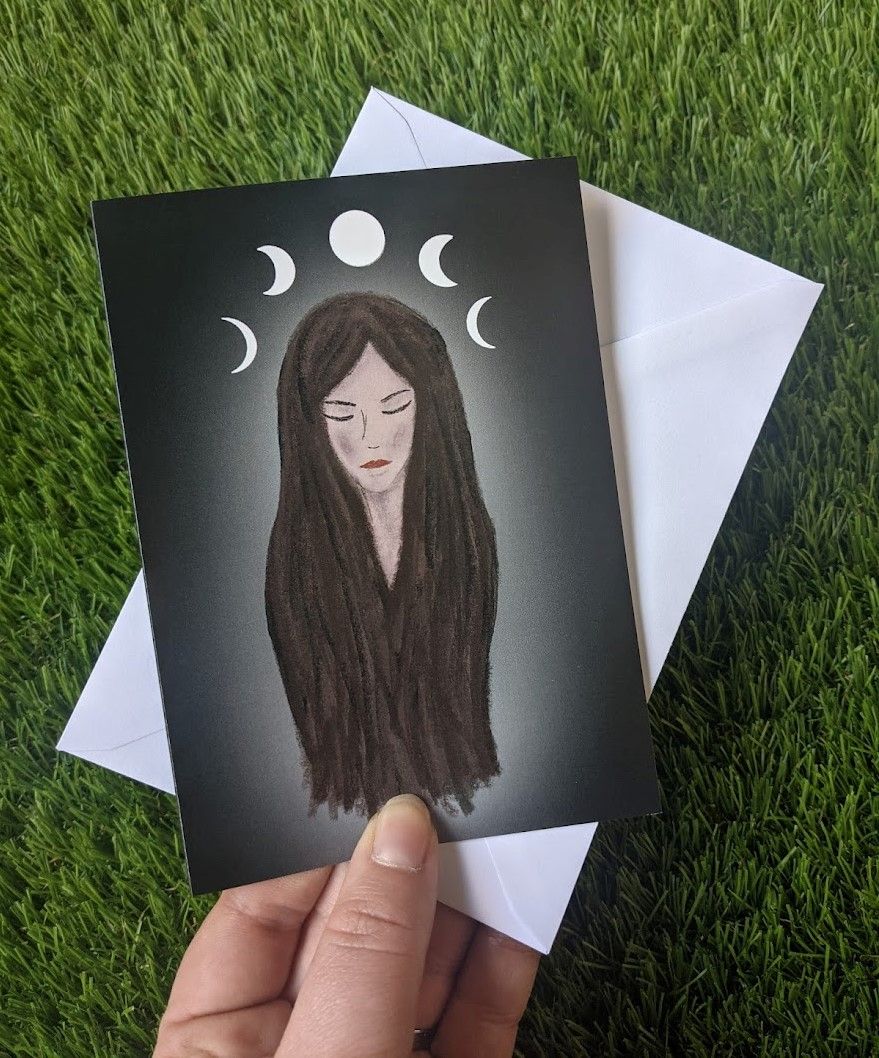 Moon Witch | Greetings Card 