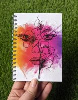 Notebook | Green Lady Vibrant | Wirebound | Lined or blank pages available | Artwork by Kerri-Ann Betty 