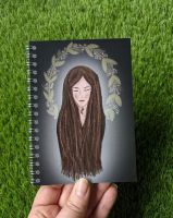 Notebook | Green Witch | Wirebound | Lined or blank pages available | Artwork by Kerri-Ann Betty 
