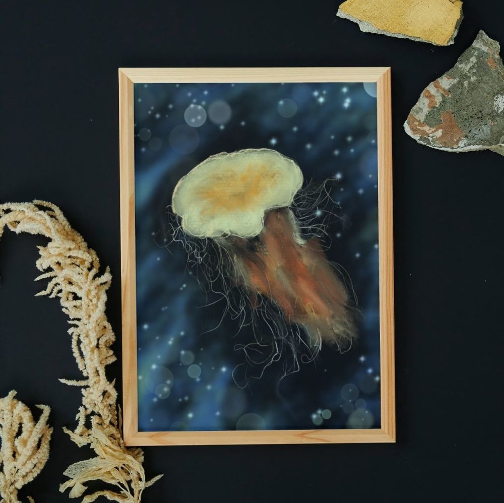 Lions Mane Jellyfish | Art Print | A4