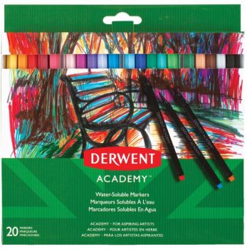 ACADEMY WATERSOLUBLE MARKERS 20 SET