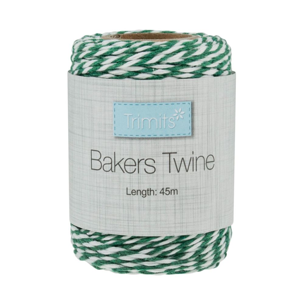Bakers Twine: 45m x 2mm: Green and White