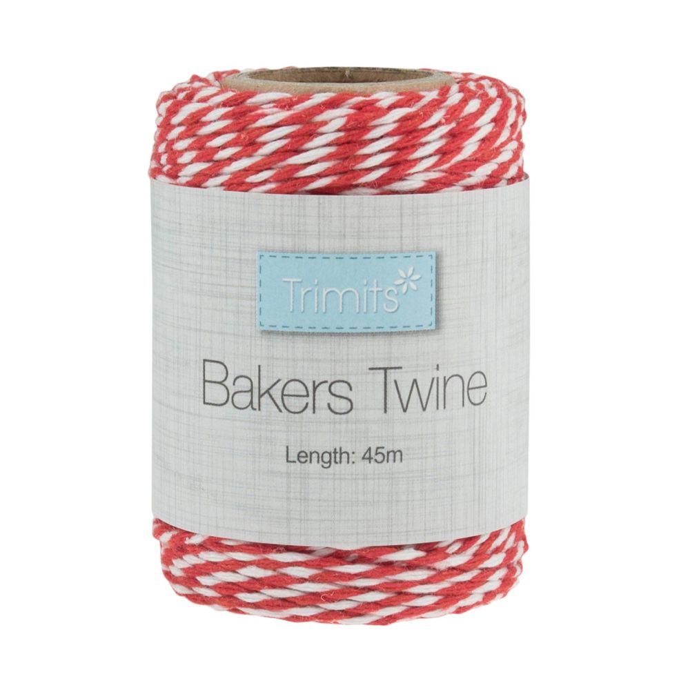 Bakers Twine: 45m x 2mm: Red and White
