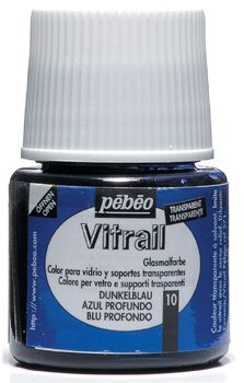 PEBEO VITRAIL 45ml - DEEP BLUE Glass Paint