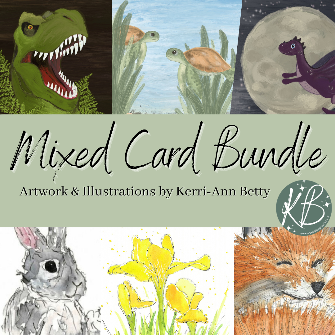 Mixed Square Cards Bundle | Random selection of 5 art cards