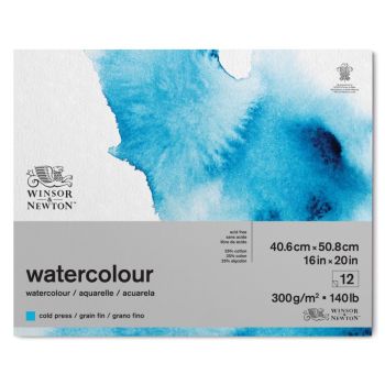 COLD PRESSED WATERCOLOUR GUMMED PAD 41 x 51cm (16" x 20") by Winsor & Newton