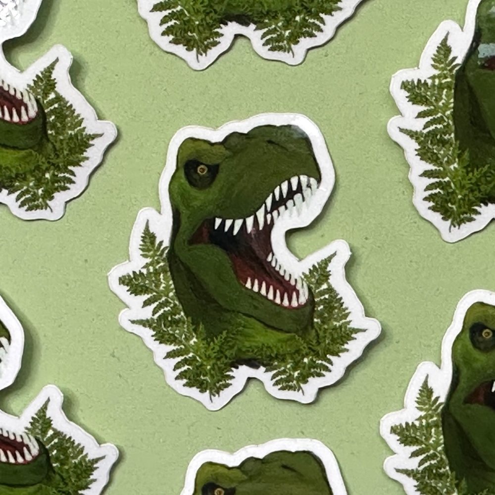 Dinosaur Attack T-Rex Vinyl Sticker | 093L