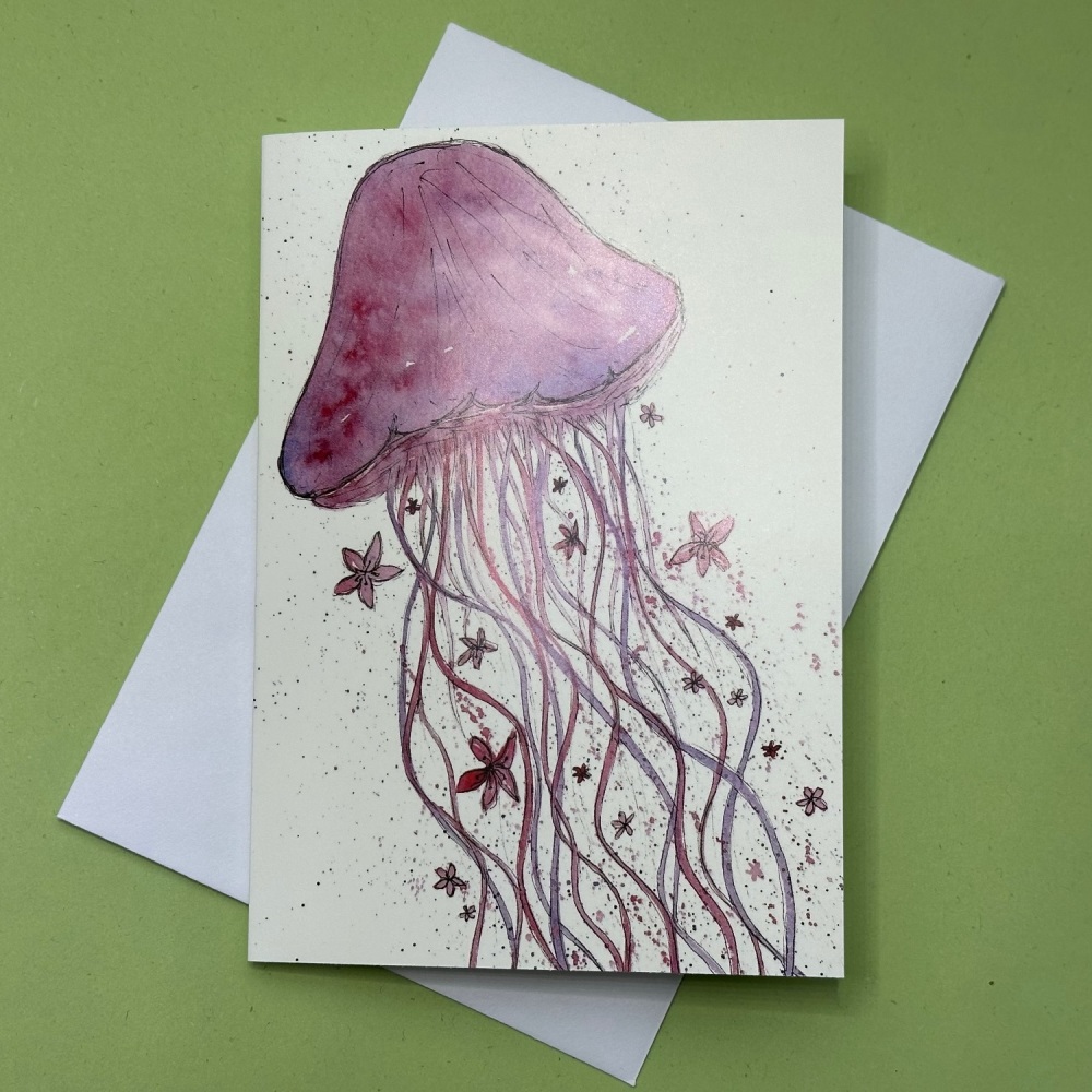 Floral Jellyfish | Greetings Card