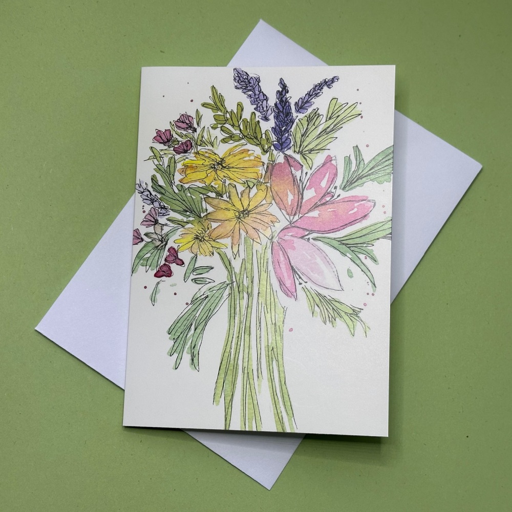 A bunch of flowers | Greetings Card