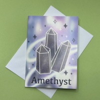 Amethyst Crystals | Greetings Card