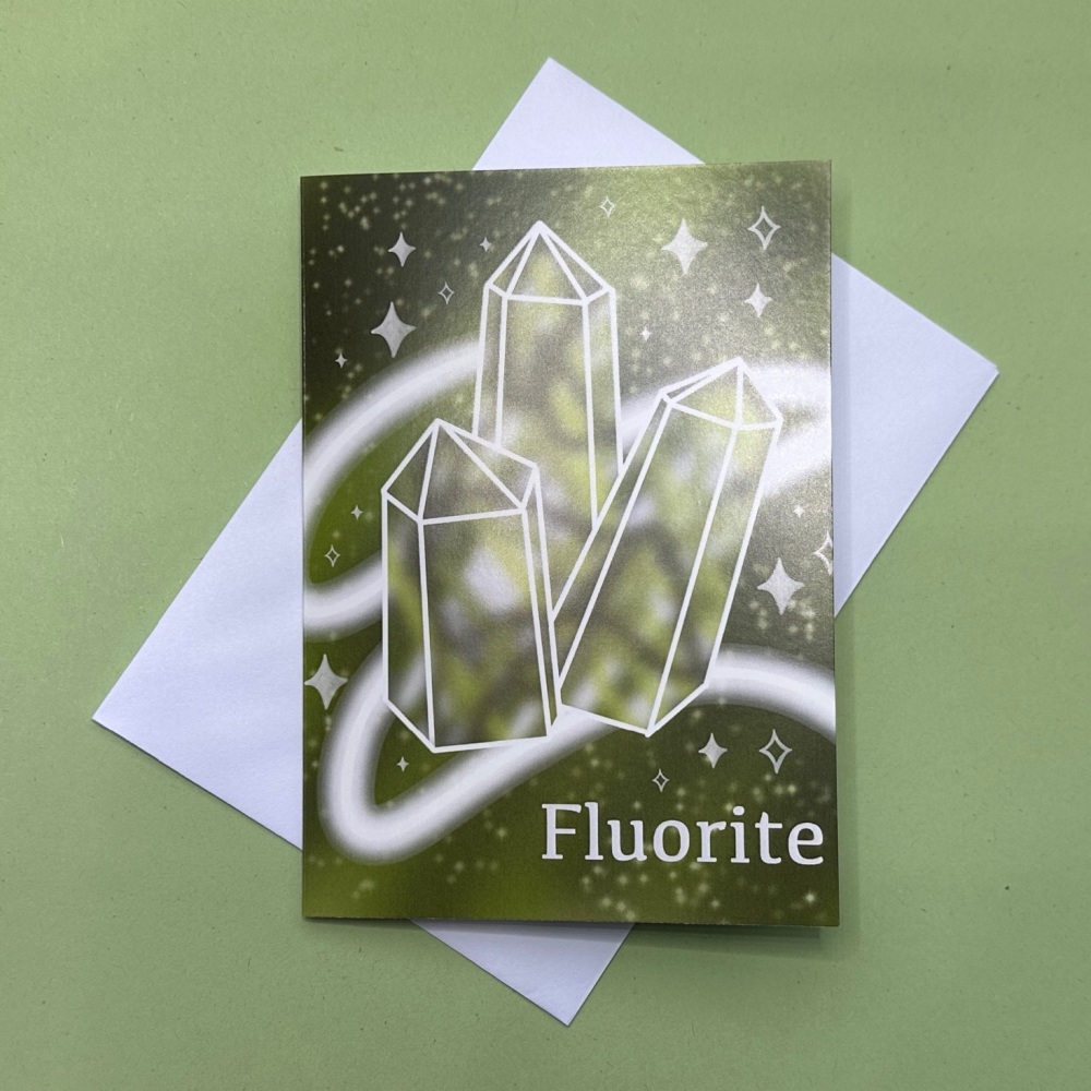 Fluorite Crystals | Greetings Card
